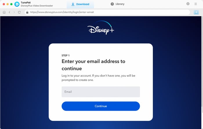 sign in Disney+ on TunePat