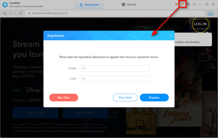 register TunePat DisneyPlus Video Downloader