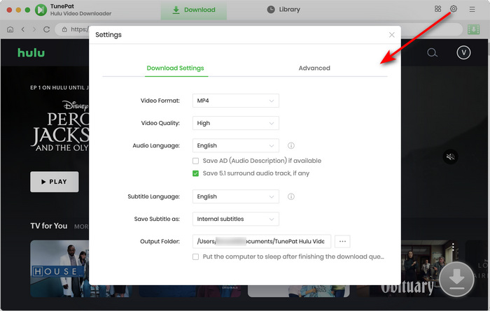 Customize output settings