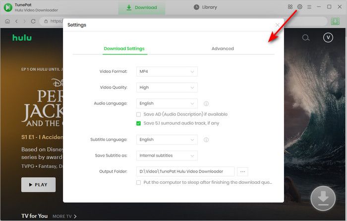 customize output settings