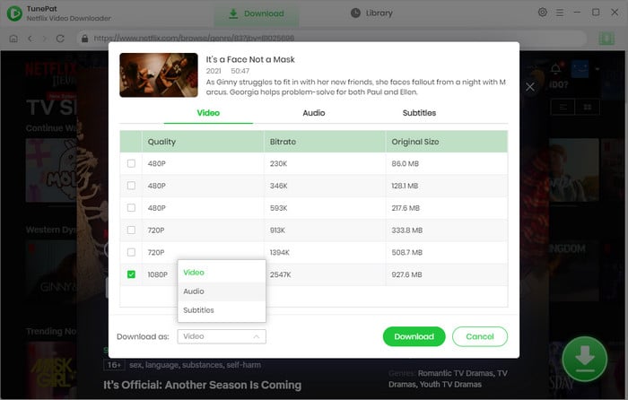 advanced downloade settings