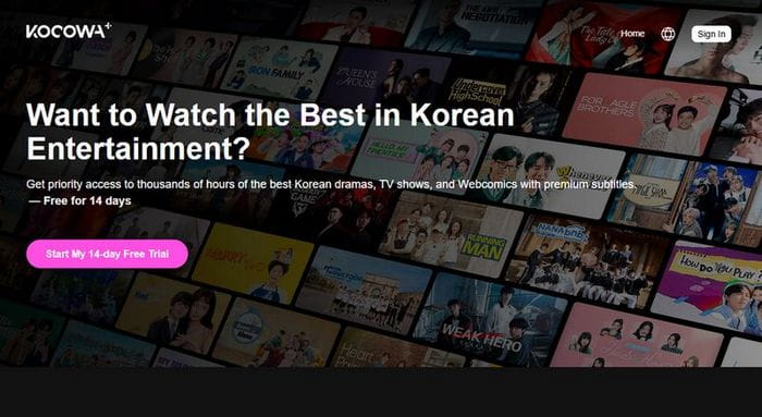 korean drama websites : KOCOWA+