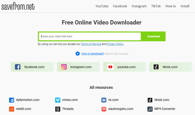 Savefrom.net MP4 Movie Download