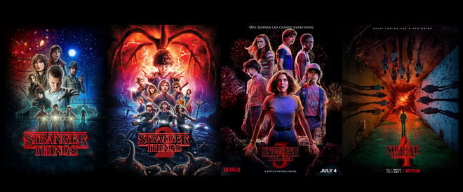 download stranger things season 1 to 4 in bataches