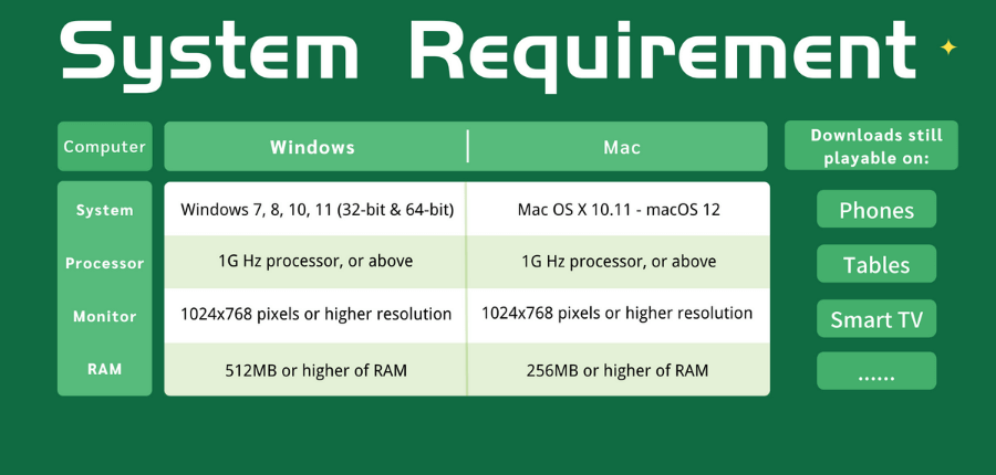 system requirement