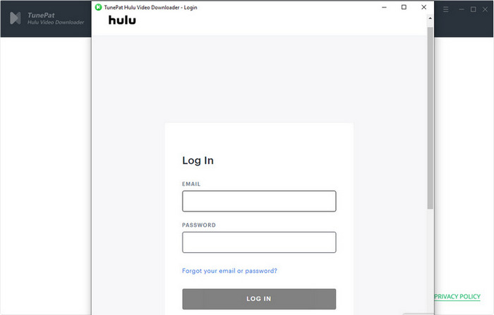 log in to Hulu