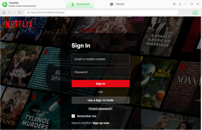 log in to netflix