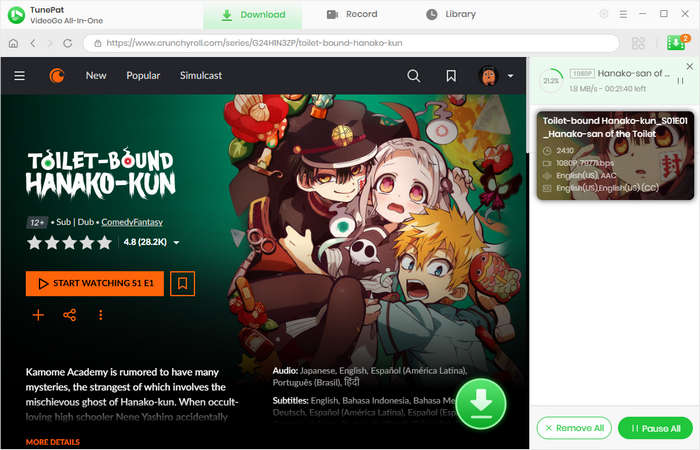 download anime on crunchyroll